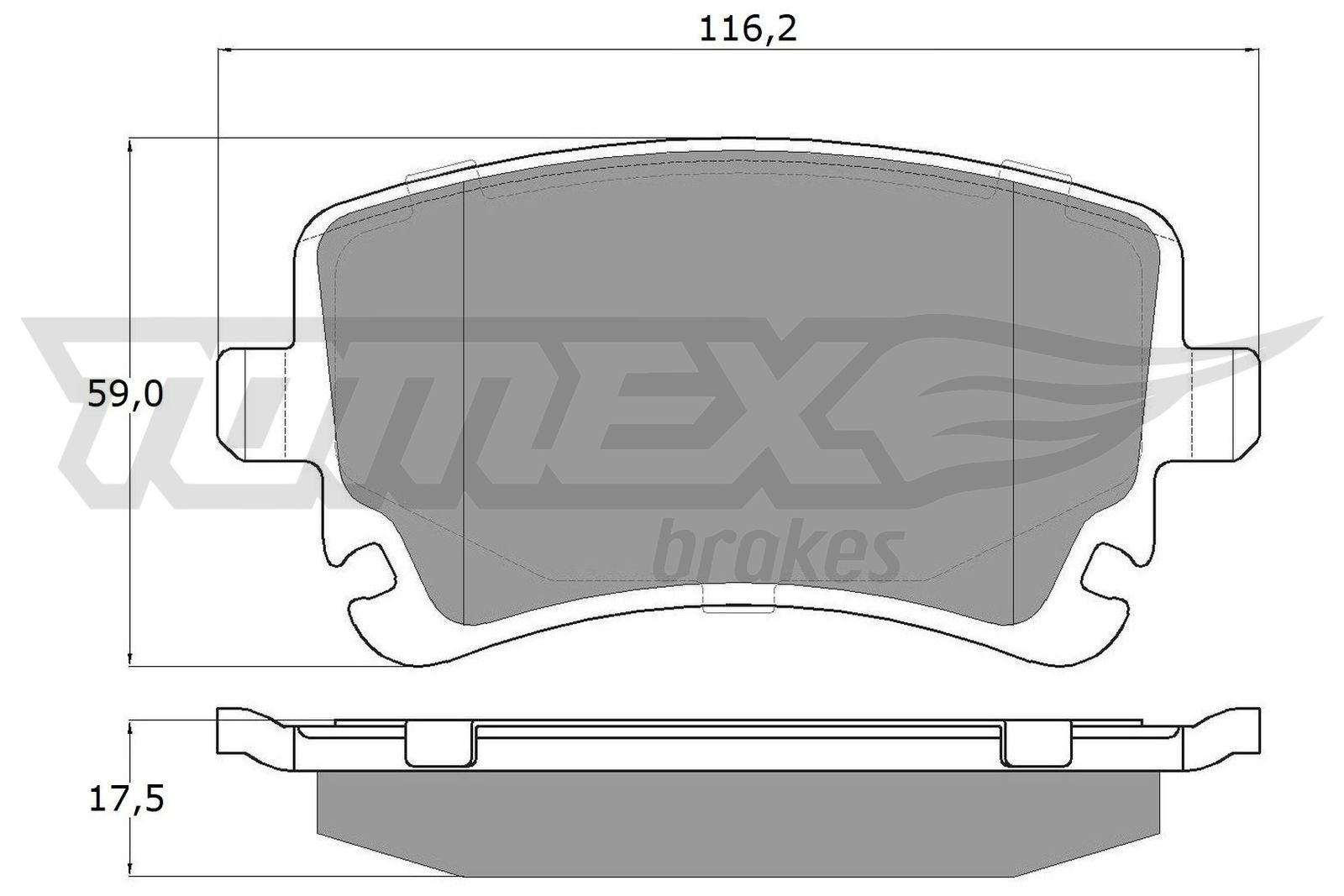 Sada brzdových platničiek kotúčovej brzdy TOMEX Brakes